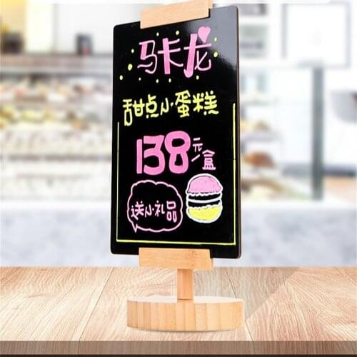 A4/a5 Wooden Display Holder 360 Degree Rotating Restaurant Menu Price Sign Board 1pcs