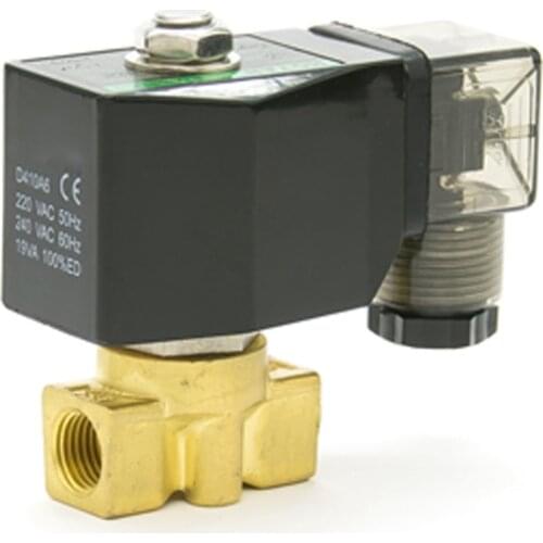 1/4" 0-120bar/90bar/50bar/35bar 2 way high pressure solenoid valve NBR 220V 12V 24VDC valve normal closed Brass water valve