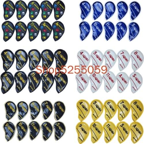 HONMA Branded Golf Club Iron Headcover (4,5,6,7,8,9,10,11,Aw,Sw) Double Embroidery Waterproof Golf Club Head Protect Cover