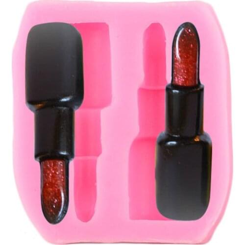 Makeup Tools Lipstick Silicone Mold Fondant Mould Chocolate Cake Decorating Tools Cupcake Topper Candy Polymer Clay Resin Molds