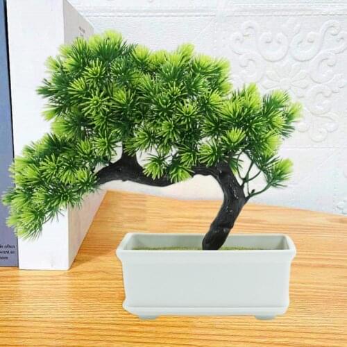 1 Set Simulation Bonsai Faux Pine Easy Maintenance Eco-friendly Plastic Table Garden Potted Ornaments Home Decor Dropshipping
