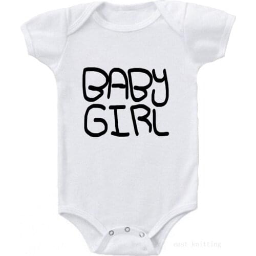 Baby Girl Bodysuit Clothes for Newborns Short Sleeve Letter Boys Bodysuit For Girls Kids Girls Overalls Jumpsuits Baby Clothing