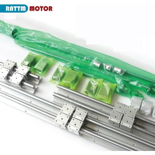 SFU/RM1605 Ballscrew-350/750/1150mm & 6PCS Linear Guide Rail SBR16 L-300/700/1100mm & 3 Set BK/B12 & Coupling『USA Delivery