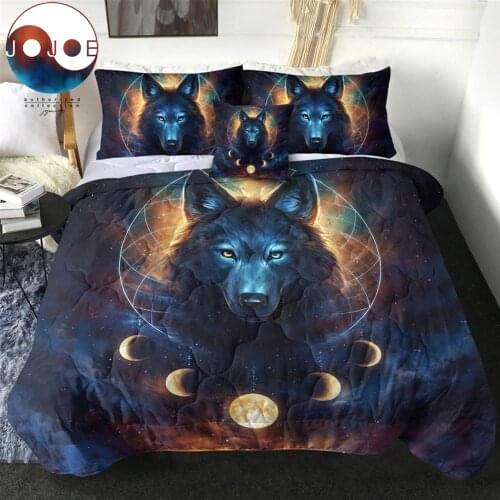 Dream Catcher by JoJoesArt Quilt Set 3D Printed Soft Cool Blanket Moon Eclipse Bedding Throw Wolf Galaxy Summer edspreads Queen