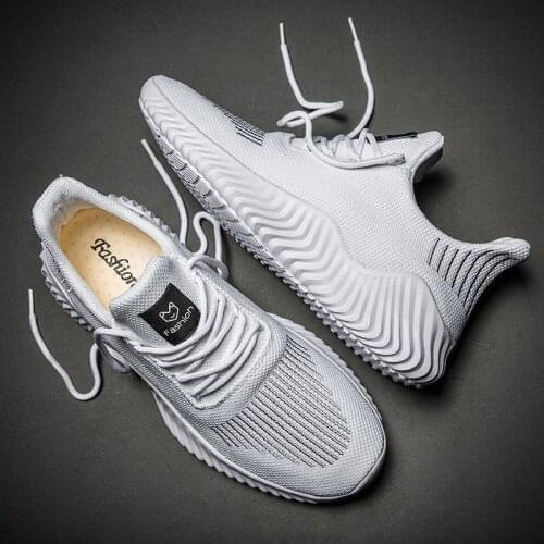 Plus Size Mesh Mens White Tennis Shoes Man Sport Shoes Men Running Shoes Sports Male Sneakers Summer Athletic Footwear A-366