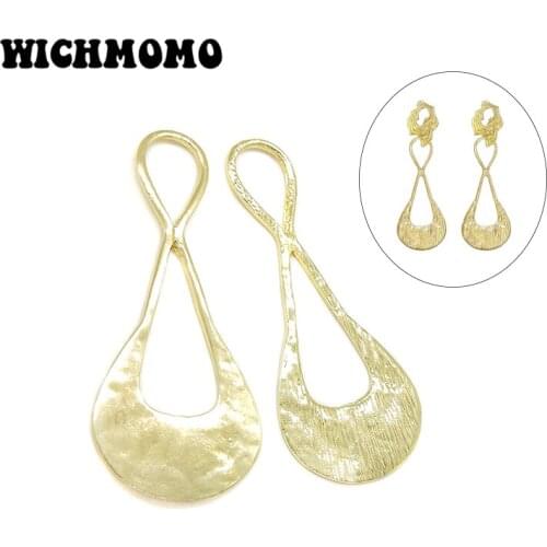 2019 New Fashion 65*28mm 2pieces/bag High Quality Zinc Alloy Gold Round Charms Pendant for Earring Necklace Jewelry Accessories