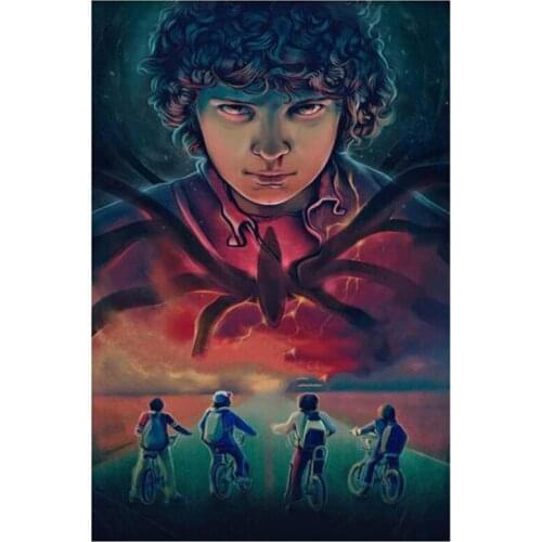 New Arrival Wall Art Canvas Poster Custom Canvas Fabric Diamond Painting Poster Decor Cloth Fabric Poster Stranger Things FH882