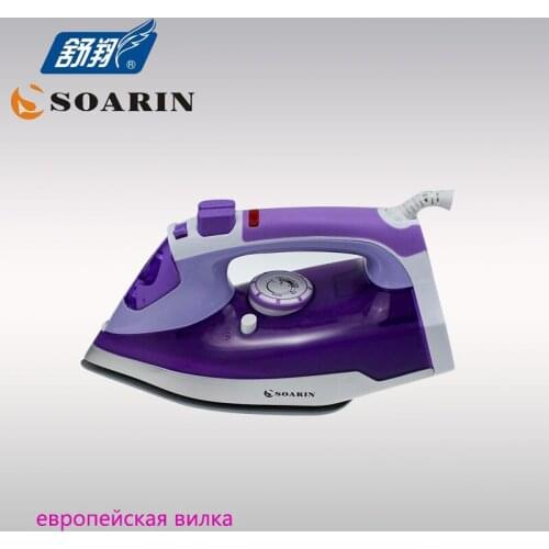 Steam Iron or Clothes Ceramic Base Plate Electric Steam Irons Steamer Handheld Thermostat 220v 360-degree Rotating Power Cord