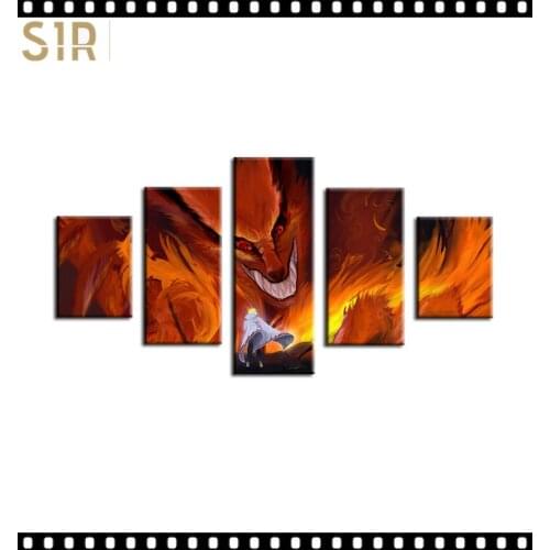 Anime Movie Posters Wall Art 5 Pieces Canvas Painting Poster Pictures Home Decor Living Room HD Printed Poster Wall Painting