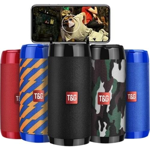 Popular TG117 BT Bluetooth outdoor Subwoofer speaker waterproof portable wireless column speaker box with TF card FM radio