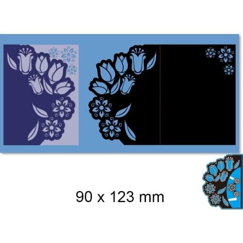 Cutting Dies Flowers Square Lace New Metal Stencils DIY Scrap Booking Paper Cards Making Decoration 90*123mm