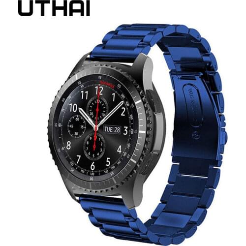 UTHAI S07 Suit for Samsung gear S2/S3 20mm 22mm Stainless steel watchband Stylish Simplicity