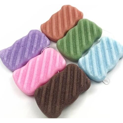 1Pc Natural Facial Cleanse Exfoliator Puff Face Cleaning Sponge Round Shape Konjac Face Washing Sponge Facial Cleanser Tools