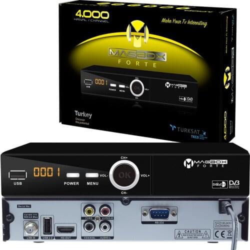 MAGBOX FORTE FULL HD USB PVR CASED SATELLITE RECEIVER TKGSLİ (HDMI-RCA)