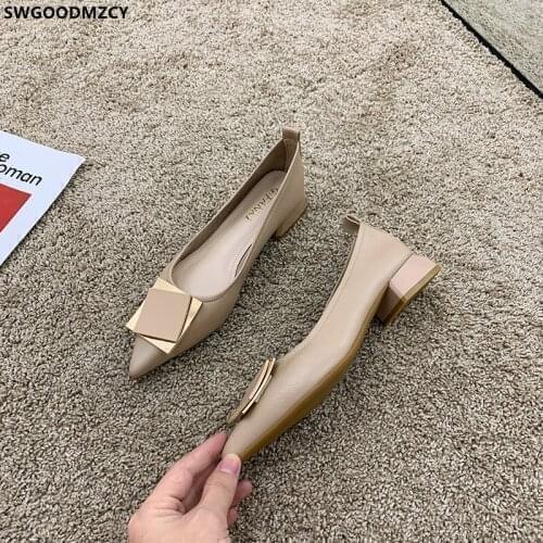 Office Shoes Women Pumps Women Shoes High Heels Wedding Shoes for Women Bride Low Heels Chunky Heels Zapatos De Mujer Zapatos