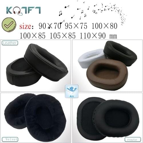 KQTFT All size Black Universal Replacement EarPads for 90*70 95*75 100*80 100*85 105*85 110*90mm Square ellipse Headphones Parts