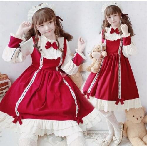 Victorian Gothic Lolita Girl Lace Dress Women Princess Dress Girl Halloween Costume D444