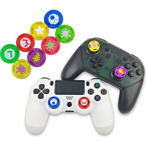 For Switch PRO handle rocker protection cap spray color kid anti-skid rubber cap for PS4/PS3/ONE