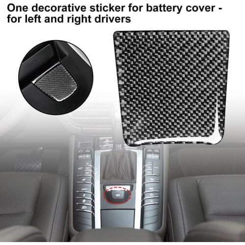 Panel Cover Eco-friendly Non-scratching Carbon Fiber Gear Shift Box Battery Cover Panel Decor Sticker for Porsche Macan 2014-202