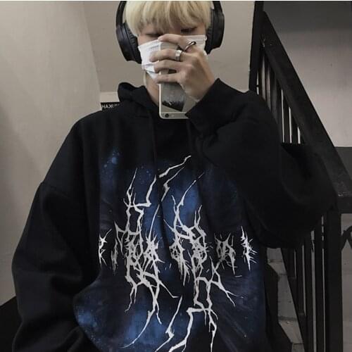 Gothic Women Sweatshirt Harajuku Loose Tops Punk Women Clothing big Size Hip Hop New Streetwear Winter Ulzzang Hooded Sweatshirt