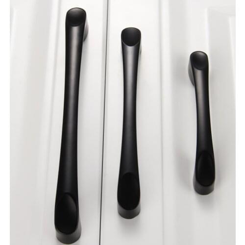 1set Cabinet Door Vintage Handles Black 64mm/96mm/128mm Zinc Alloy Furniture Hardware Cabinet Cupboard Drawer Knobs Modern style