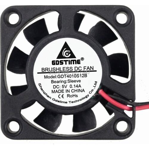 1Pieces Gdstime 4010 4cm 40mm 40x40x10mm 9 blade DC 5V 2Pin Ventilation Axial Flow Cooing Fan