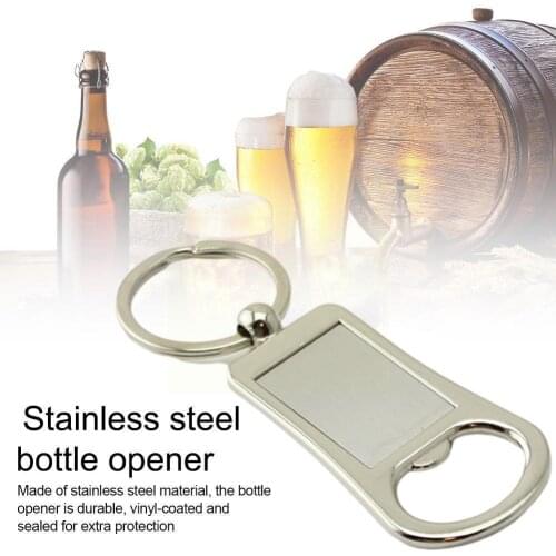 1Pc Kitchen Tools Silver Home Hotel Beer Steel Keychains Cap Multi Purpose Keychain Opener Remover Bottle C5F4