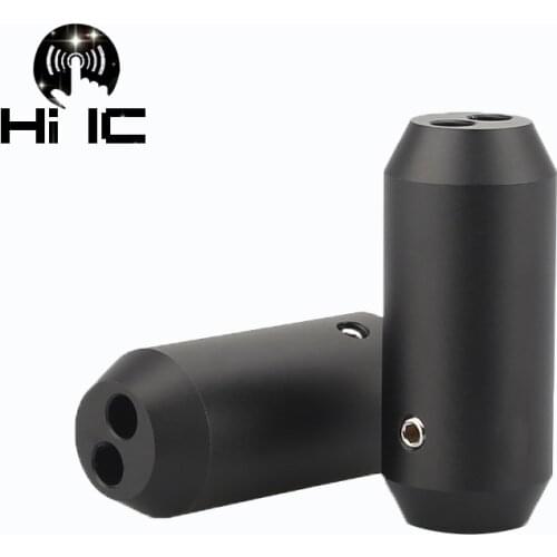 2PCS Black Aluminum Alloy Speaker Banana RCA Plug Cable Wire Splitter Y Pant Boot Speaker Line Splitter Adapter Sleeve
