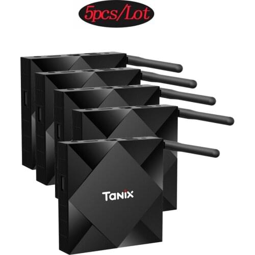 5pcs Lot TX6S Tanix Smart TV Box Android 10.0 Allwinner H616 2.4G/5GHz Wifi 6K HDR Media Player TV Receiver Set Top Box TX6