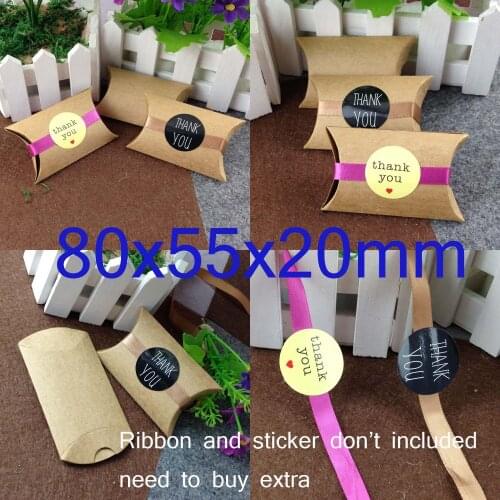 50pcs/lotNew Style Kraft Pillow Shape Wedding Favor Gift Box ,Party Candy Box Wholesales ACCEPT CUSTOM ORDER NEED ADD EXTRA COST