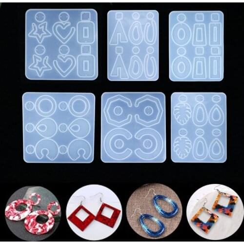 DIY Irregular earrings Pendants Jewelry Making Silicone Mold for Resin Boho Chic Earrings Making Big Charm Resin Jewelry Molds S