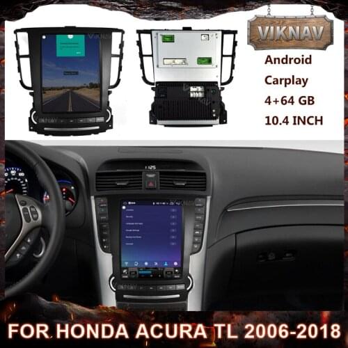 Car Radio Head Unit for Honda Acura TL 2006-2018 Android Stereo Vertical Screen Multimedia Player GPS Navigation Tape Recorder