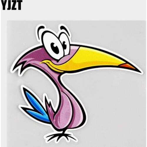 YJZT 12.8CM×11.3CM Car Sticker Fashion High Quality Bird PVC Decal 11C-0126