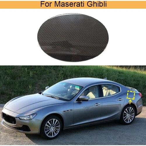 Car Fuel Tank Oil Cap Sticker Protector for Maserati Ghibli 2014-2018 Car Tank Oil Cover Trim Carbon Fiber