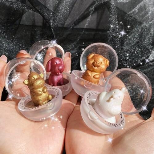 Animal Face Highlighter Bronzer Palette Makeup Glow Glitter Face Contour Shimmer Powder Illuminator Highlight Eyeshadow Cosmetic