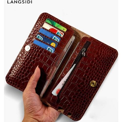 Genuine Leather Case for Samsung Galaxy S10 S9 S8 S7 A8 2018 Note 10 A70 A50 A30 Luxury Wallet Phone Bags Handmade Custom Design