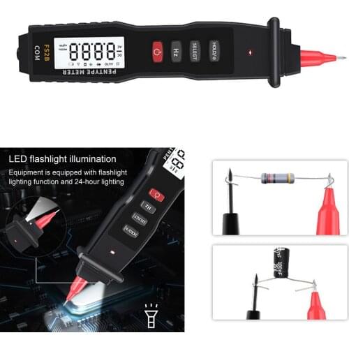 Mini Digital Multimeter LCD Voltage Detector Tester Portable DC AC Voltage Ohm Continuity Hz NCV Backlight Pocket Test Meter