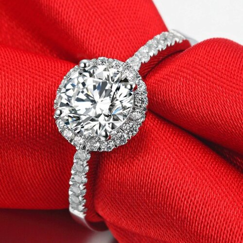 Diamond Ring High Imitation Diamond Womens Ring 50 Points 1 Carat Ring K Gold Mossan Ring Jewelry Rings For Women Silver Ring