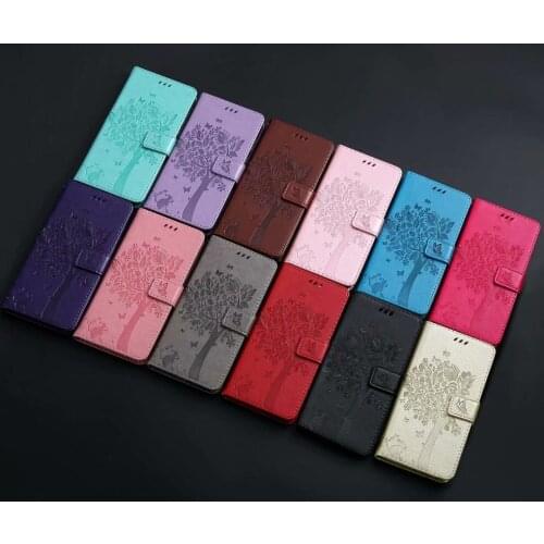 Tree and Cat Leather Case on For BQ Strike BQS-5020 BQS 5020 BQS-5020 Case 3D Wallet Flip Magnetic Stand Phone Case