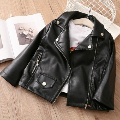 Top Quality Spring Leather Boys Jacket And Coat Waterproof Fashion Pattern O-Neck Black Kids Blazers Jackets Free Shipping L13