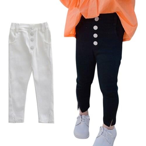 Autumn Children Girls High Waist Leggings Baby Girls Stretch Slim Elastic Trousers Kids Girls Pant Clothes For 2-8Y