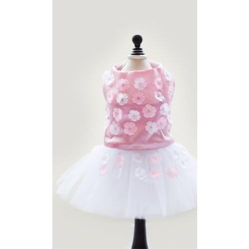 New Satin floral Style Pet Dogs Summer Dress Free Shipping Dogs clothes New Dogs Clothing