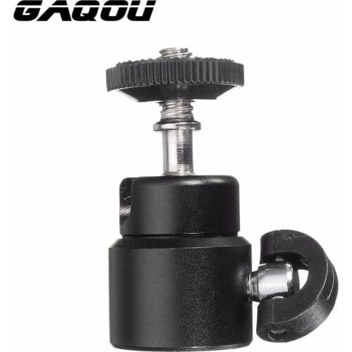 GAQOU Mini Ball Head 1/4" Mount for Camera Tripod for Flash Bracket Mini Ball Head with Lock DSLR DV DSLR Camera Accessories