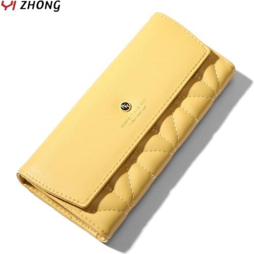 YIZHONG Fashion Thread Luxury Wallets for Women Forever Young Wallet MultiFunction European Long Purses Female Clutch Purse