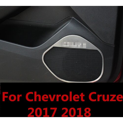 For Chevrolet Cruze 2017 2018 Stainless Steel Car Door Audio Speaker Frame Decoration Cover Trim Interior decoration Accessories