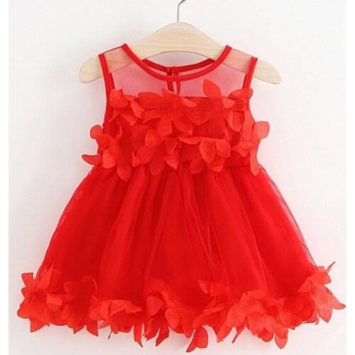 New Sweet Princess Dress Baby Kids Girls Clothing Wedding Party Dresses Children Clothing Pink Applique