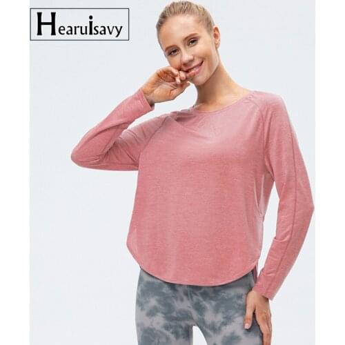 Autumn Winter Loose Long Sleeve Yoga Shirt Jersey Women Casual Breathable Fitness Workout Tops For Girl Gym Sport Clothes Wear