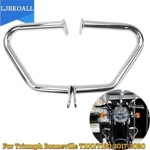 Motorcycle Highway Crash Bar Front Engine Guard For Triumph Bonneville Bobber T100 T120 2017 -2021 Thruxton R Speedmaster