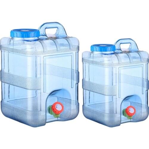 15L 20L Portable Water Bucket With Faucet Lid And Handle Home Water Storage Container Car Self-driving Tour Mineral Water Barrel