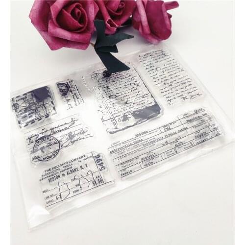 11*16CM Paragraph Experiment Transparent Clear Stamps / Silicone Seals Roller Stamp For DIY Scrapbooking Photo Album/Card Making